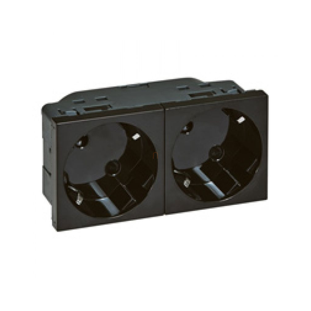 Legrand 079372L Program Mosaic 2x2P+F dugalj 45 fokban elforgatott, fekete