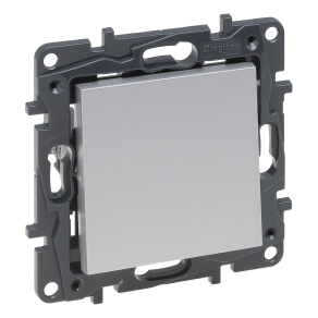   Legrand Niloé Step egypólusú kapcsoló, 10AX, alumínium - 863301