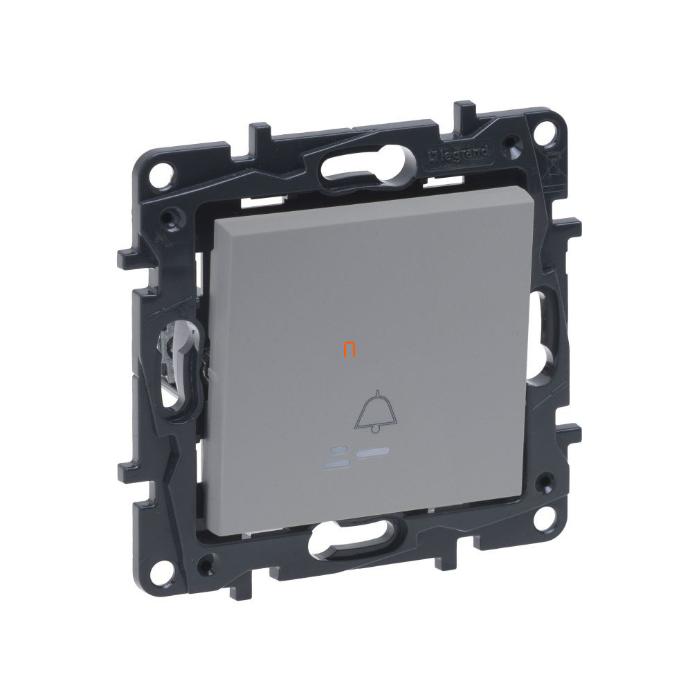 Legrand Niloé Step alumínium N101 JF CSJ egypólusú nyomó jelzőfénnyel, csengőjellel 863310