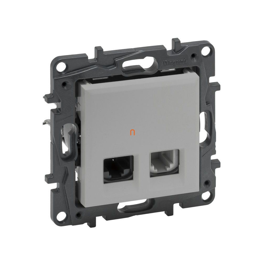 Legrand Niloé Step alumínium RJ45 Cat.6 UTP + 1xRJ11 aljzat 863356