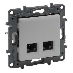   Legrand Niloé Step 2xRJ45 Cat.6 FTP aljzat alumínium - 863362