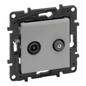   Legrand Niloé Step TV-SAT csillagpontos aljzat (1, 5 dB), alumínium - 863383