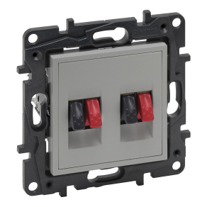   Legrand Niloé Step kettős hangszóró aljzat, alumínium - 863386