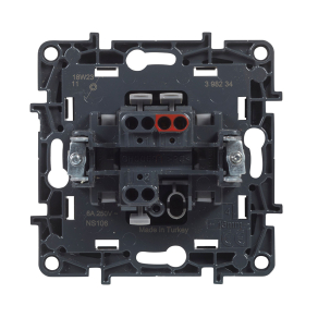 Legrand Niloé Step egypólusú nyomó, 6A, fekete - 863509