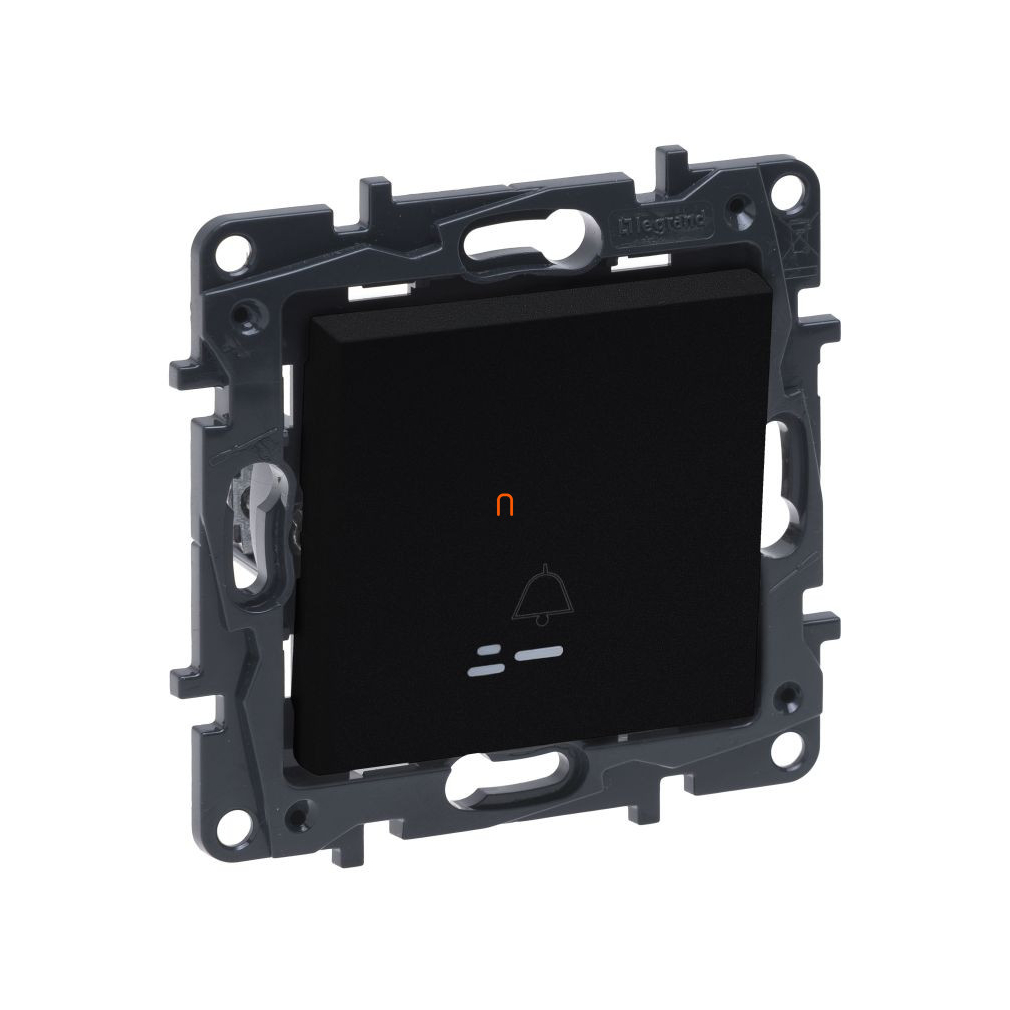 Legrand Niloé Step fekete N101 JF CSJ egypólusú nyomó jelzőfénnyel, csengőjellel 863510