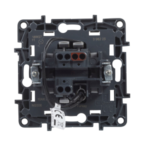   Legrand Niloé Step váltókapcsoló jelzőfénnyel, 10AX, fekete - 863516