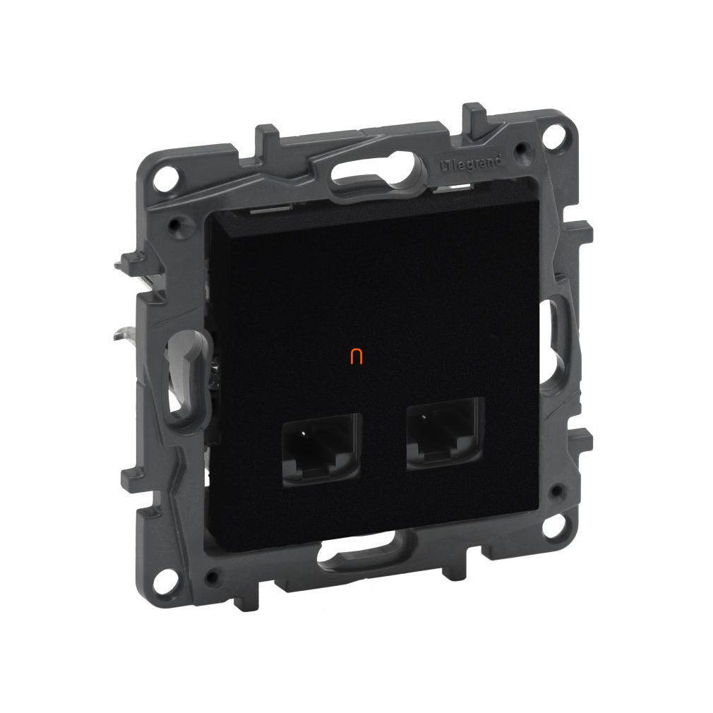 Legrand Niloé Step fekete 2xRJ45 Cat.6 FTP aljzat 863562