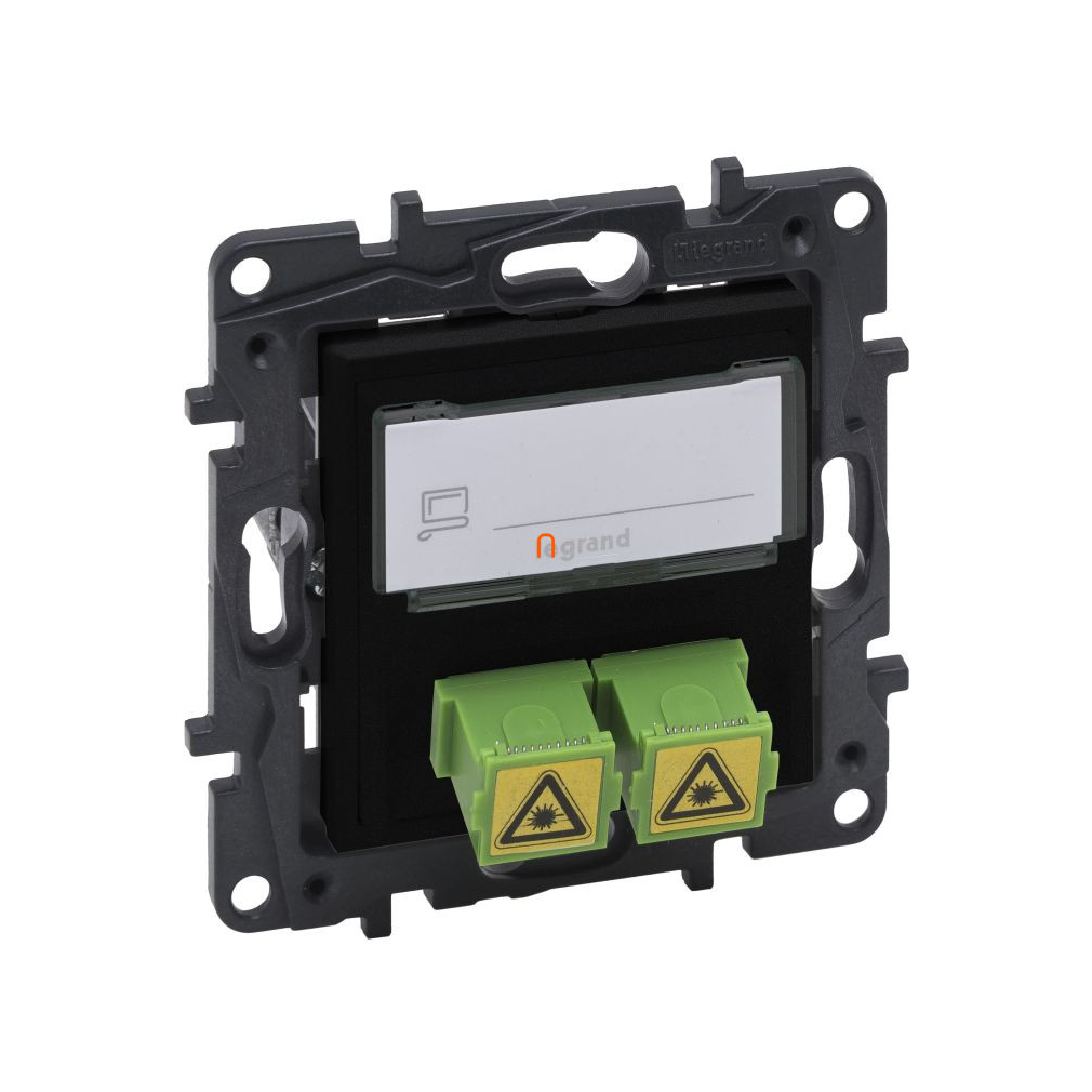 Legrand Niloé Step fekete SC/APC optikai aljzat 863571