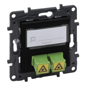 Legrand Niloé Step SC/APC optikai aljzat fekete - 863571