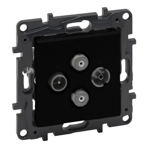  Legrand Niloé Step TV-R-SAT-SAT csillagpontos aljzat (1, 5 dB), fekete - 863582