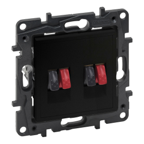   Legrand Niloé Step kettős hangszóró aljzat, fekete - 863586