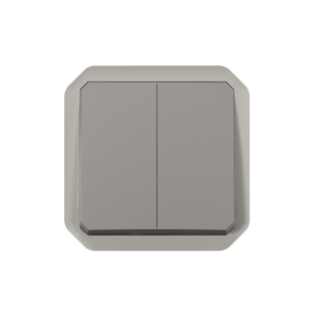   Legrand Plexo 55 kettős váltókapcsoló 10A, szürke - 069525L