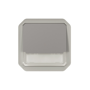   Legrand Plexo 55 váltóérintkezős nyomó jelzőfénnyel, címketartóval 10A, szürke - 069544L