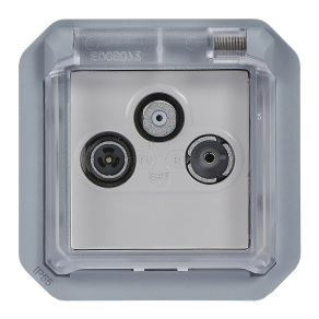 Legrand Plexo 55 TV-R-SAT aljzat, szürke - 069558L