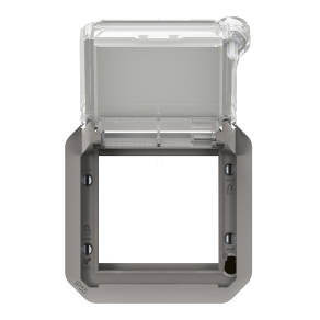   Legrand Plexo 55 Program Mosaic adapter füstszínű csapófedéllel, zárható, szürke - 069579L