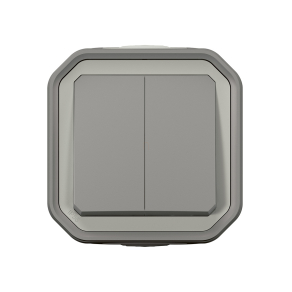   Legrand Plexo 55 falon kívüli csillárkapcsoló 10A, összeszerelt, szürke - 069714L