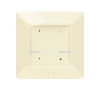   Legrand Valena Life-Netatmo okos vezeték nélküli 4-es szcenárió kapcsoló (ETV), falon kívüli, 1-es kerettel, elefántcsont - 752268