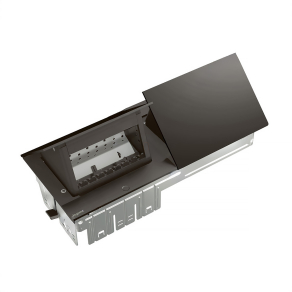   Legrand Incara Pop-up bútorba süllyeszthető, 2x4 modul üres, fekete - 654806