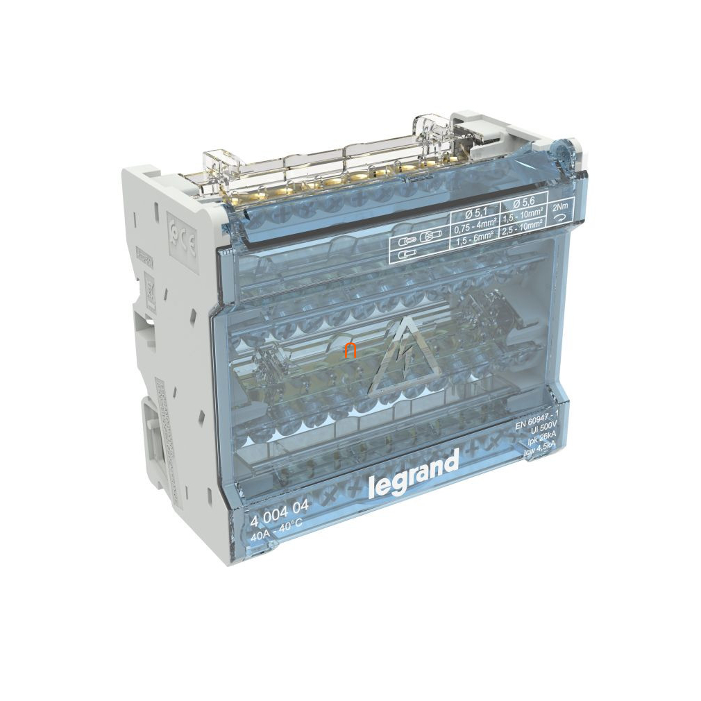 Legrand 400404 Lexic moduláris elosztóblokk 4P 40A 6M