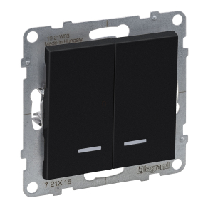   Legrand Suno csillárkapcsoló jelzőfénnyel 10AX, fekete - 721415