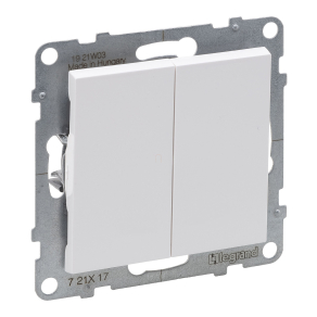 Legrand Suno kettős egypólusú nyomó, fehér - 721117