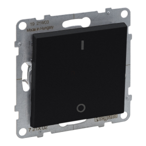 Legrand Suno kétpólusú kapcsoló 10AX, fekete - 721402