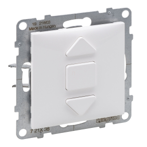   Legrand Suno redőnynyomó (3 állású) 6A, elektronikus vezérlésű motorokhoz, fehér - 721138