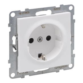   Legrand Suno 2P+F csatlakozóaljzat (csavaros), fehér - 721125