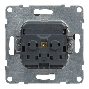   Legrand Suno 2P+F csatlakozóaljzat (rugós), biztonsági zsaluval, alumínium - 721320