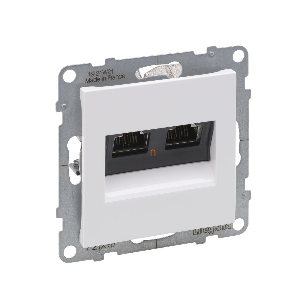 Legrand Suno fehér 2xRJ45 STP Cat.6 csatlakozóaljzat, keret nélkül 721157