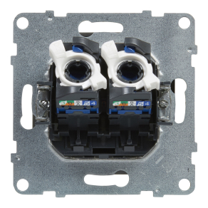 Legrand Suno 2xRJ45 Cat.6 UTP aljzat alumínium - 721353