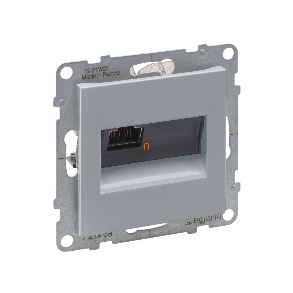 Legrand Suno alumínium 1xRJ45 STP Cat.6A csatlakozóaljzat, keret nélkül 721358