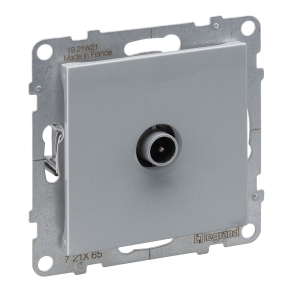   Legrand Suno TV aljzat, átmenő (14 dB), alumínium - 721365