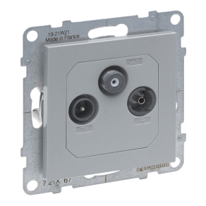   Legrand Suno TV-R-SAT aljzat csillagpontos, alumínium - 721367