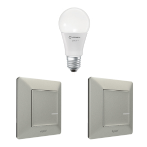   Legrand Smart Lighting okos otthon bővítőkészlet: fényforrás + 2 db Valena Life-Netatmo kapcsoló/dimmer (ETV), alumínium - 199321