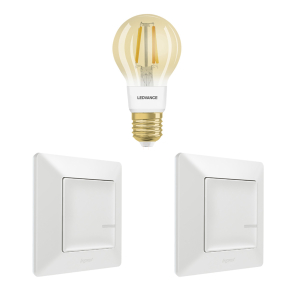   Legrand Smart Lighting okos otthon bővítőkészlet: filament fényforrás + 2 db Valena Life-Netatmo kapcsoló/dimmer (ETV), fehér - 199322