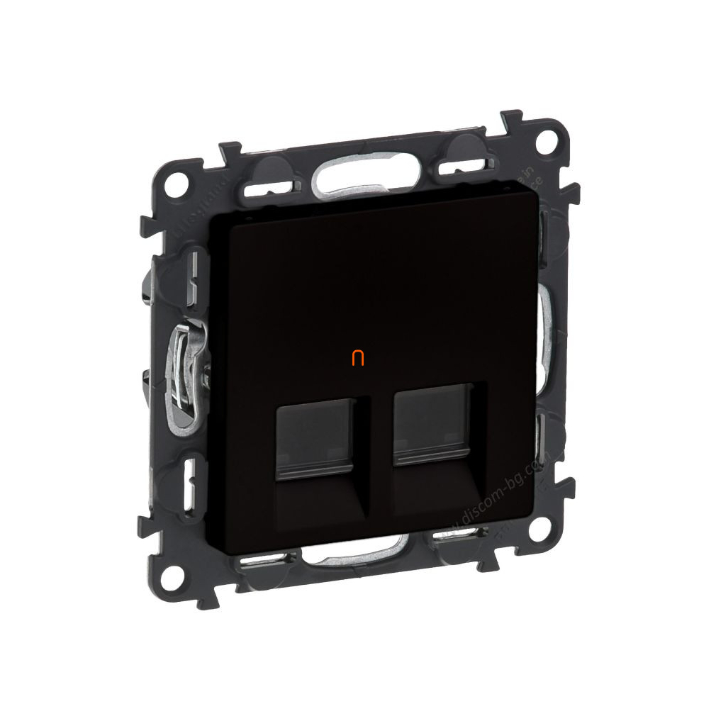 Legrand Valena Life 756347 2xRJ45 STP Cat6 aljzat fekete