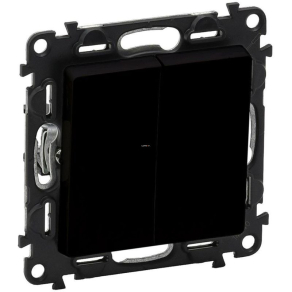   Legrand Valena Life 106+6 kettős váltókapcsoló fekete - 756308