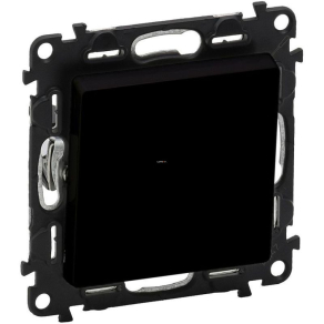   Legrand Valena Life egypólusú kapcsoló mechanizmus burkolattal, 10 AX, fekete - 756301
