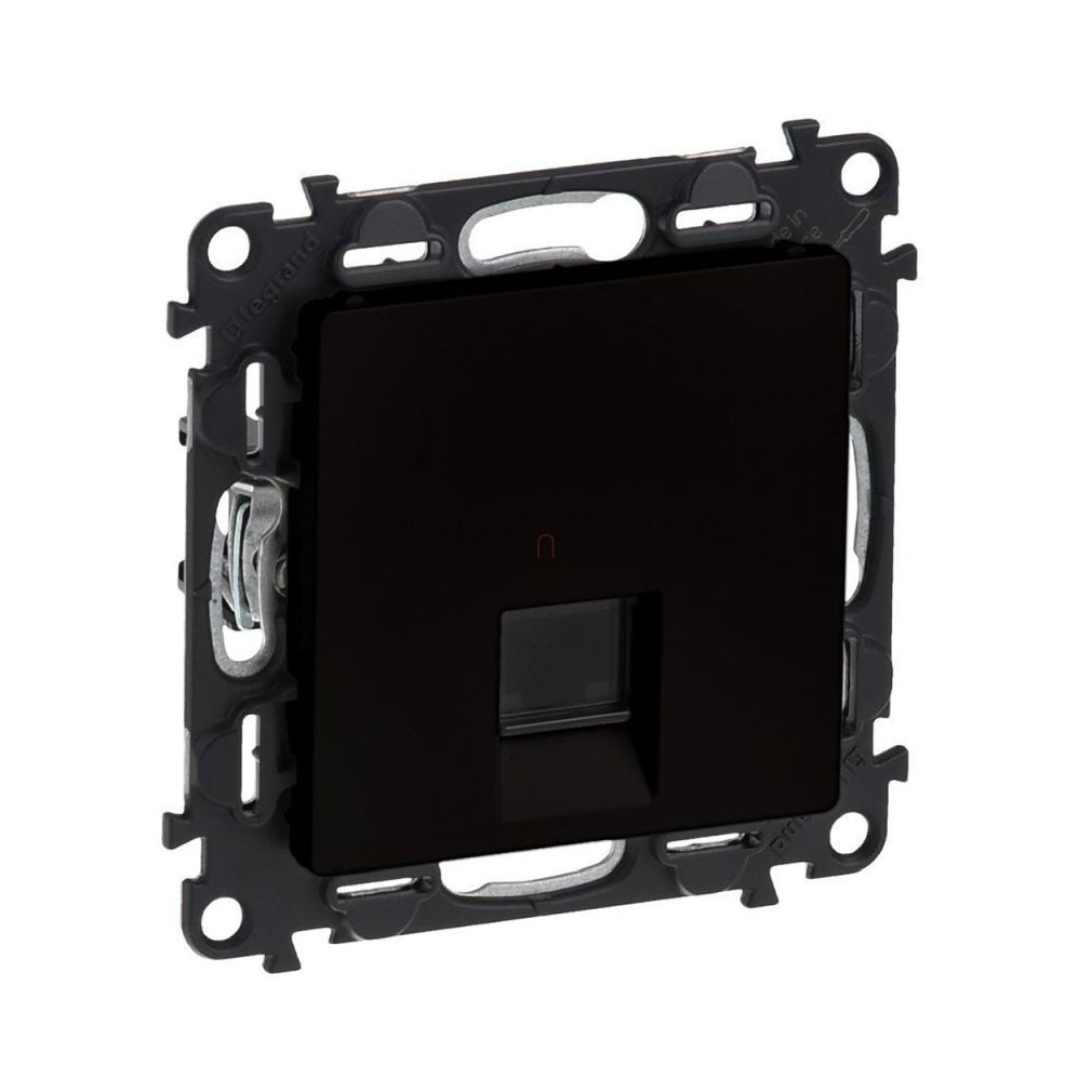 Valena Life 756340 1xRJ45 UTP Cat5e aljzat fekete Legrand