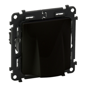   Legrand Valena Life kábelkivezető mechanizmus burkolattal, sorkapocs nélkül, fekete - 756344