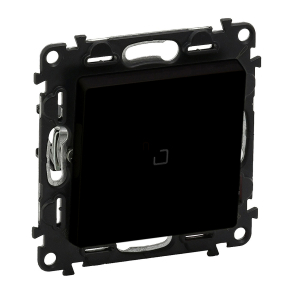   Legrand Valena Life váltókapcsoló jelzőfénnyel, mechanizmus burkolattal, 10 AX, fekete - 756326