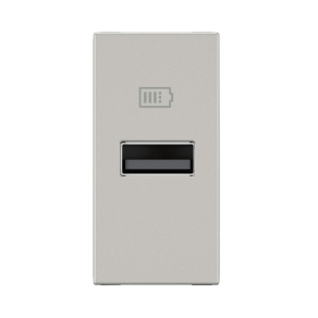   Legrand Program Mosaic 1 x USB-A töltőaljzat-3 A-15 W, 1 modul, alumínium - 077651L