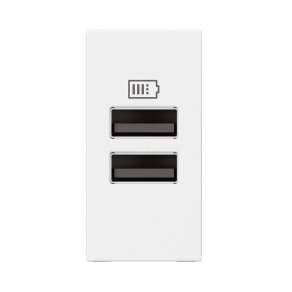   Legrand Program Mosaic kettős USB-A töltőaljzat-3 A-15 W, 1 modul, fehér - 077660L