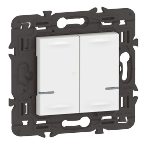   Legrand Program Mosaic Netatmo fehér okos kettős kapcsoló (2x végrehajtó), nulla (N) vezető bekötéssel, keret nélkül - 077702LA