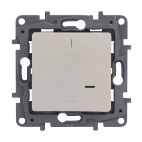   Legrand Niloé nyomógombos fényerőszabályzó 125W, 2 vezetékes, bézs - 665214A
