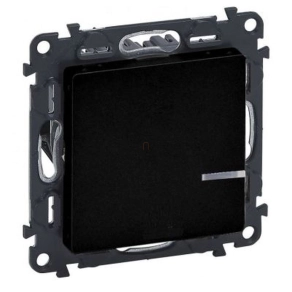   Legrand Valena Life nyomógombos fényerőszabályzó 125W, 2 vezetékes, fekete - 756382A