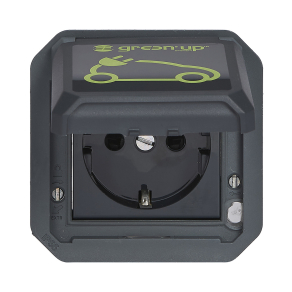   Legrand Plexo 55 2P+F csatlakozóaljzat elektromos autók töltéséhez 16A, antracit - 069818L
