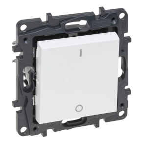   Legrand Niloé Step kétpólusú kapcsoló, 16AX, fehér - 863102