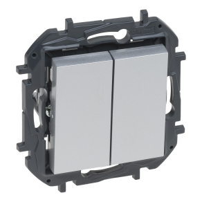   Legrand Niloé Step csillárkapcsoló, 10AX, alumínium - 863305B